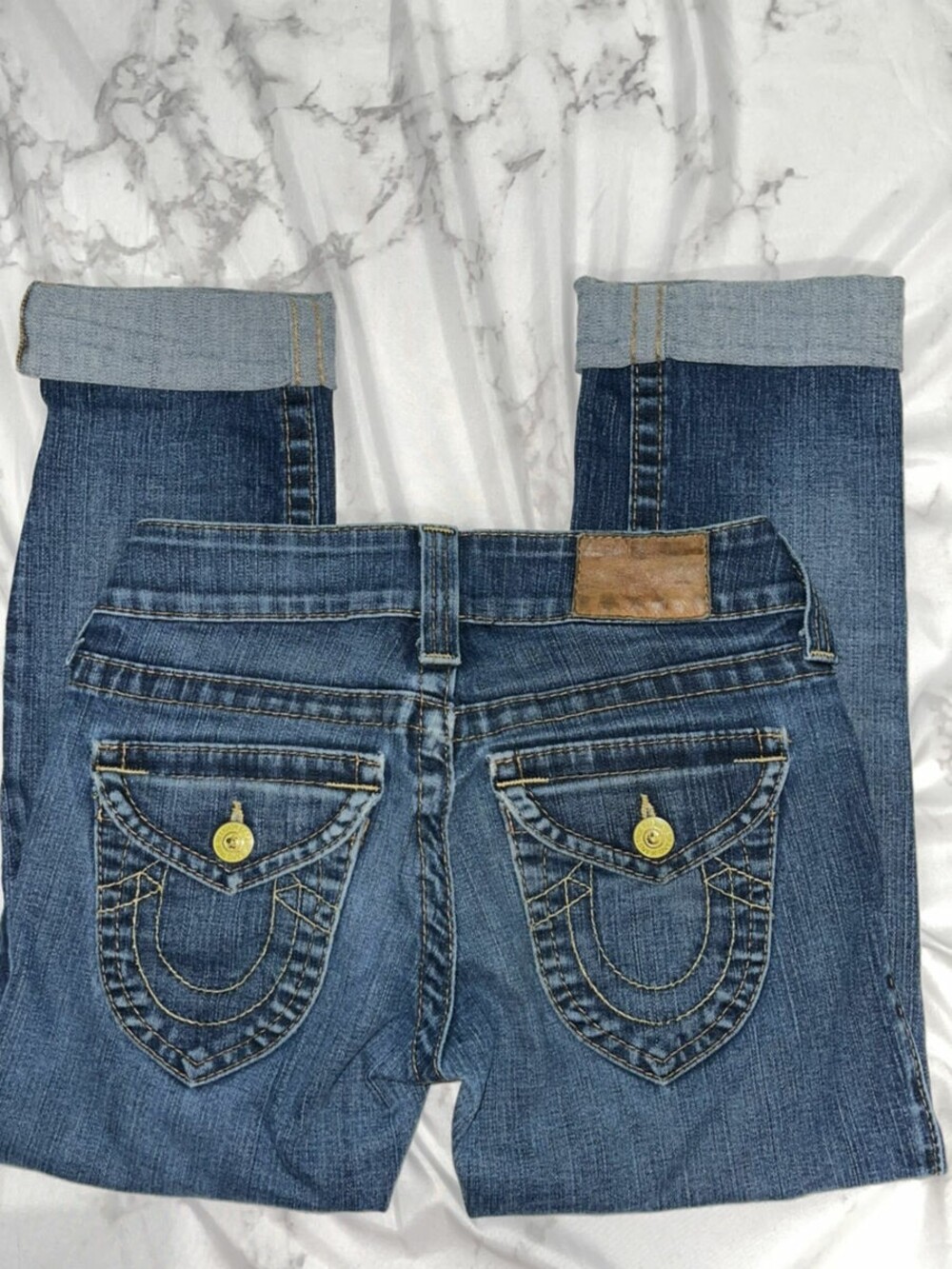 True Religion Jeans Womens 25 Blue Capri Pants Denim Ladies